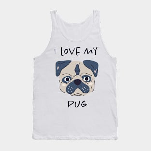 I Love My Pug Tank Top